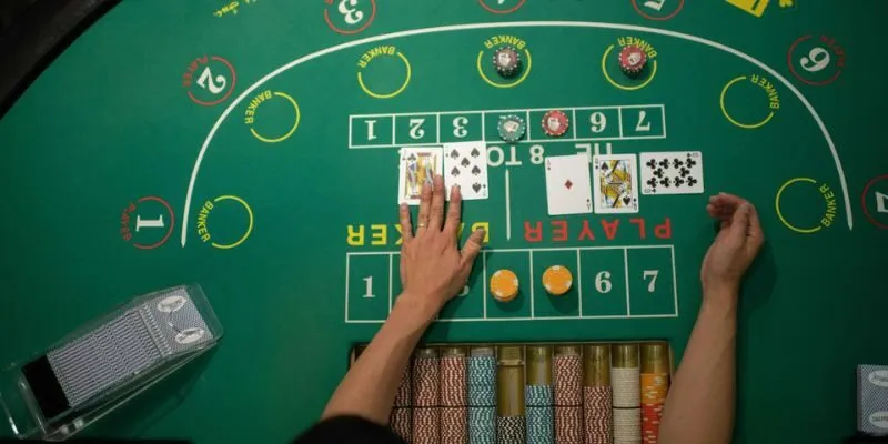 Kết quả tổng số điểm với các trường hợp khác nhau của Baccarat 